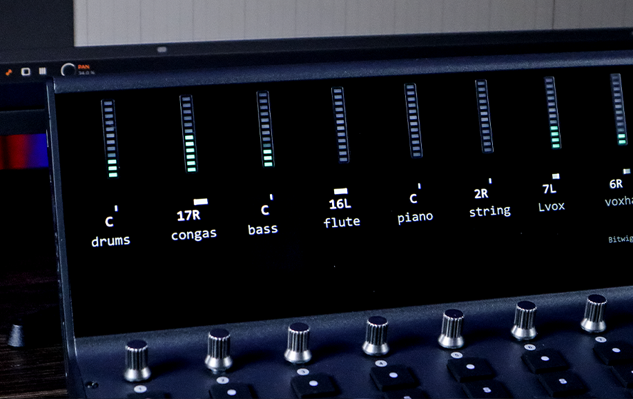 Attractive, modern meter bridge featuring precise, clear and eye-catching LED meters